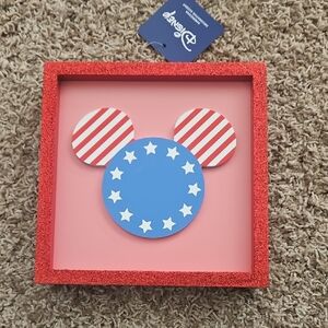 Disney Red and Blue Mickey Glitter Wall Art